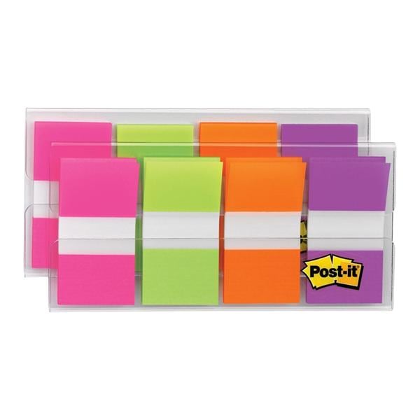 Post-it Flags 1 in Assorted Colors 40 Flags/Pad 4 Pads/Pack 4/Pk