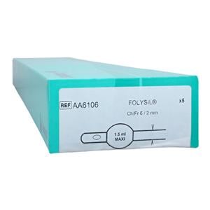 Cysto-Care Folysil Catheter Foley 6Fr 1.5cc 2-Way 5/Bx