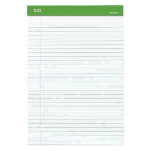 Perforated Writing Pad 8.5 in x 11.75 in 50 Sheets White 6/Pk