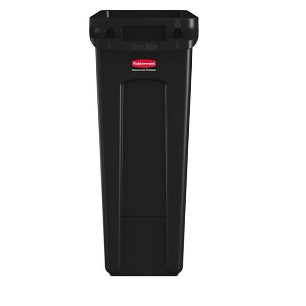 Rubbermaid Commercial Slim Jim Waste Receptacle 23 Gallons Black Ea