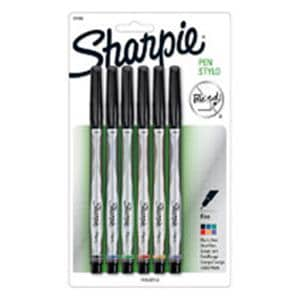 Sharpie Fine-Point Pen 0.3 mm Asst 6/Pack 6/Pk