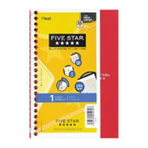 Notebook 5 in x 7 in 1 Subject College Ruled 100 Sheets Assorted Ea