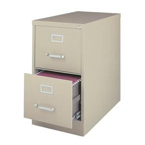 WorkPro 26.5 in Vertical Letter-Size File Cabinet 2 Drawers Putty Ea