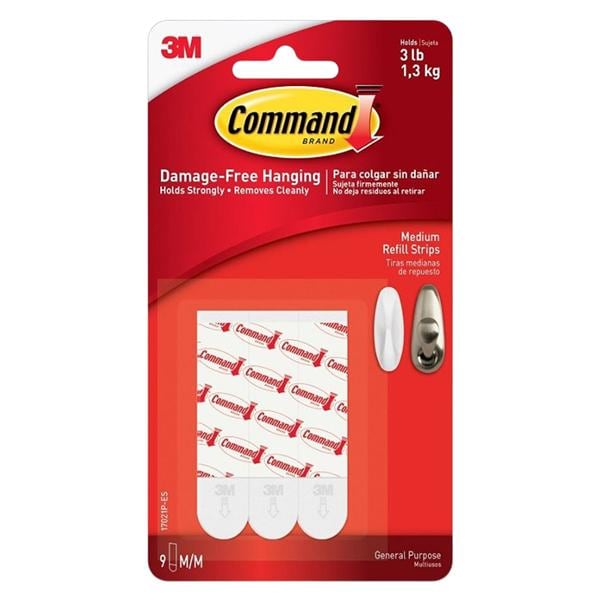 3M Command Mounting Strips 2 in 9/Pack 9/Pk