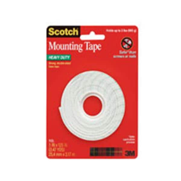 Scotch Permanent Heavy-Duty Mounting Tape 1" x 125" Ea