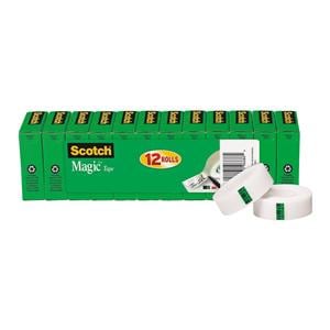 Scotch Magic 810 Tape 3/4 in x 1000 in 12/Pack Rolls 12/Pk