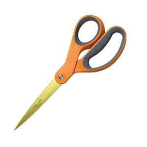 Fiskars Softgrip Titanium Scissors 8" Pointed Black/Orange Ea