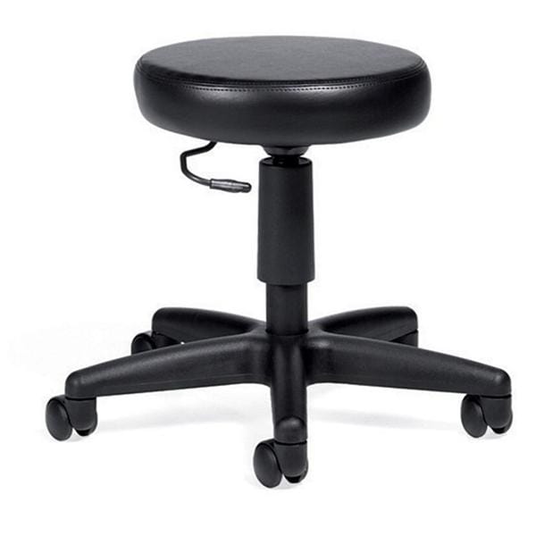 File Buddy Pneumatic Swivel Stool Black Frame Black Fabric Ea