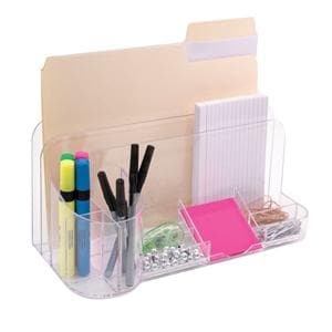 Innovative Storage Designs Desktop Organizer 9 Compartments Clear Ea