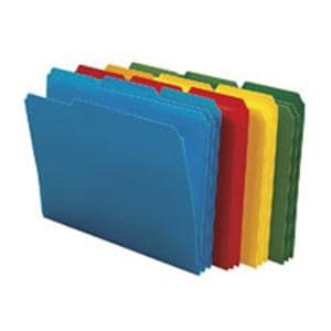 Poly File Folder 9.5 in x 11.5 in 1/3 Cut Asst 24/Box 24/Bx