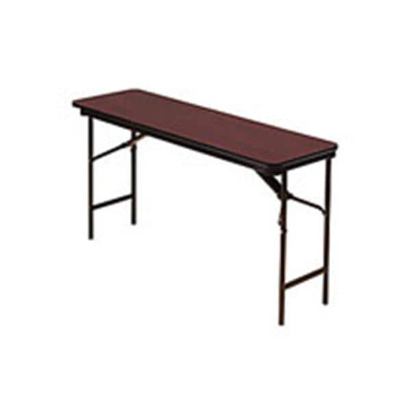 Premium Folding Table 29 in x 72 in x 18 in Mahogany/Brown Ea