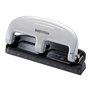 PaperPro ProPunch 3-Hole Punch Black/Silver Ea