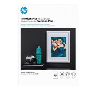 HP Premium Plus Glossy Photo Paper 8.5 in x 11 in 50/Pack 50/Pk