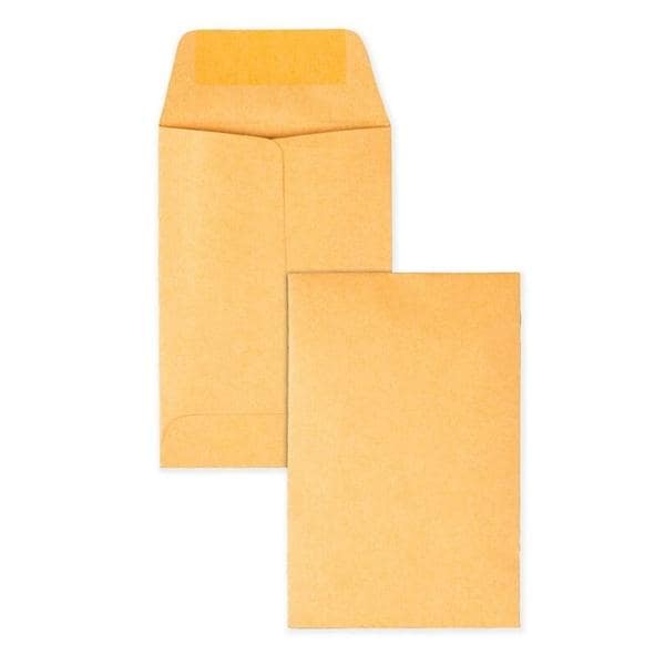 Quality Park Coin Envelopes 2 1/4" x 3 1/2" Brown Box Of 500 500/Bx