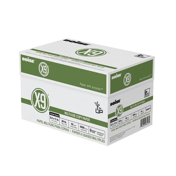 Boise X-9 Multi-Use Copy Paper Letter 3-hole White 500/Ream 10/Case 10/Ca