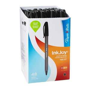 InkJoy 100 Stick Pen Medium Point 1.0 mm Black 48/Pack 48/Pk