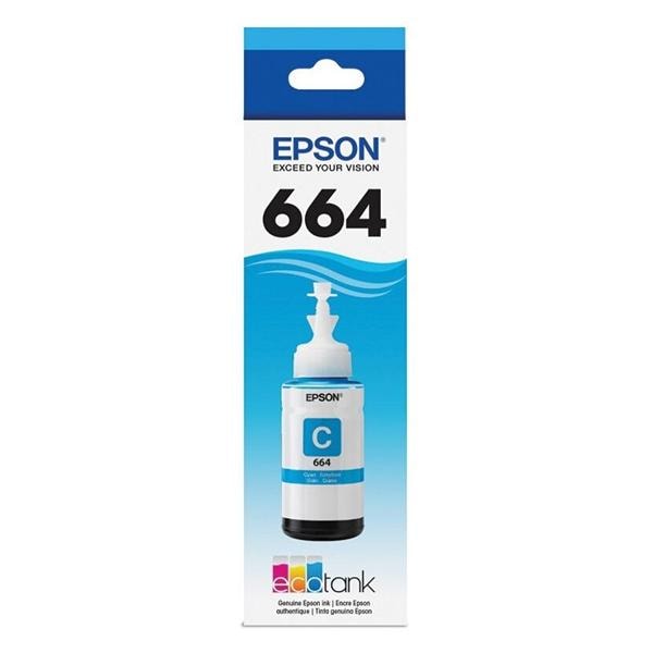 Epson Eco Tank T664220-S Cyan Refill Ink Bottle Ea