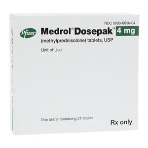 Medrol Tablets 4mg Unit Dose 21/Bt