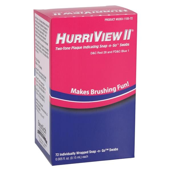 HurriView II Snap-n-Go Swabs Plaque Indicating .15mL Rd Ind Pkg 72/Bx