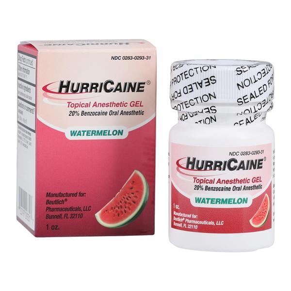 HurriCaine Topical Anesthetic Gel Watermelon 1oz/Jr