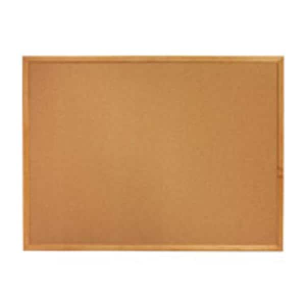 Quartet Natural Cork Bulletin Board With Oak Frame 3 ft x 4 ft 1/PK