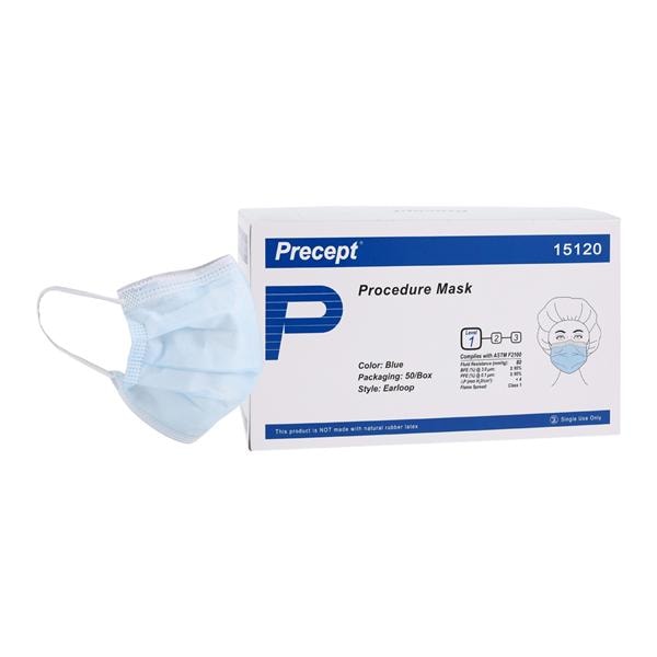 Procedure Mask ASTM Level 1 Blue Adult 50/Bx