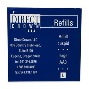 DirectCrown Polycarbonate Shells Cuspid Refill 8/Bx