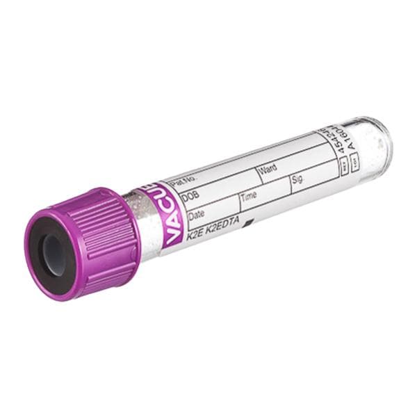 Vacuette Venous Blood Collection Tube Lavender/Black 3mL Plastic 50/Pk