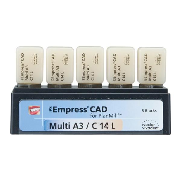 IPS Empress CAD Multi Milling Blocks C14L A3 For PlanMill 5/Bx