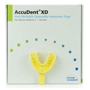 AccuDent XD Disposable Dentate Tray Perforated 3 Medium Lower Refill Pack 12/Pk