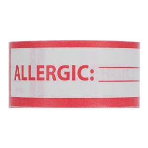 Tape Allergic To Red/White 1x500" 1" Core Ea