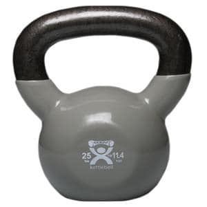 CanDo Weight Kettlebell 25lb Vinyl Silver