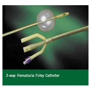 Lubricath 3-Way Foley Catheter Long Round Tip Hydrogel Coated 22Fr 30cc