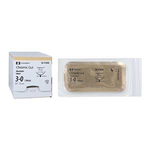 Surgigut Suture 3-0 30" Chromic Gut Monofilament P-12 Undyed 12/Pk