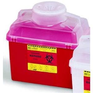 Sharps Container 14qt Red 8-8/10x12-8/10x11-1/2" Hinge Lid Plastic 20/Ca