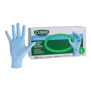 Curad Nitrile Exam Gloves Large Blue Non-Sterile