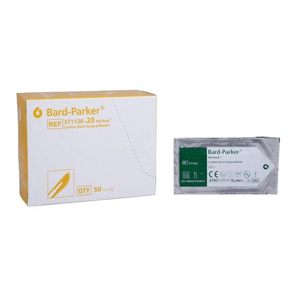 Bard-Parker Carbon Steel Sterile Surgical Blade #20 Disposable 50/Pk