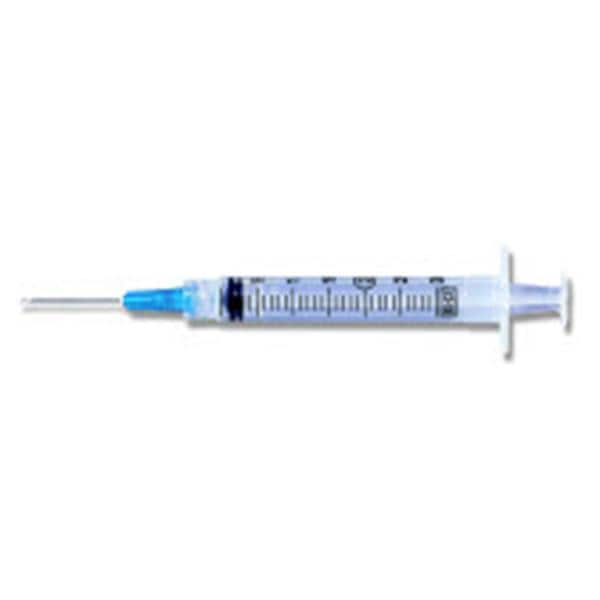 Hypodermic Syringe/Needle 25gx1" 3cc Blue Conventional Low Dead Space 100/Bx