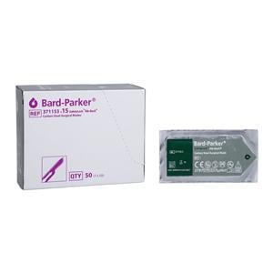 Bard-Parker Safety Lock Steel Sterile Surgical Blade #15 Disposable 50/Bx