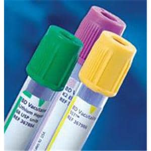 Vacutainer Plus Venous Blood Collection Tube Lav 6mL Hmgrd Clsr Plstc 100/Bx, 10 BX/CA