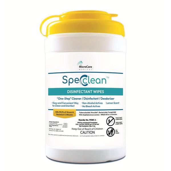 Spec Clean Disinfectant Wipes Canister 240/Cn