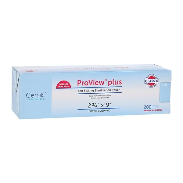 Proview Sterilization Pouch 2.75 in x 9 in 200/Bx, 6 BX/CA