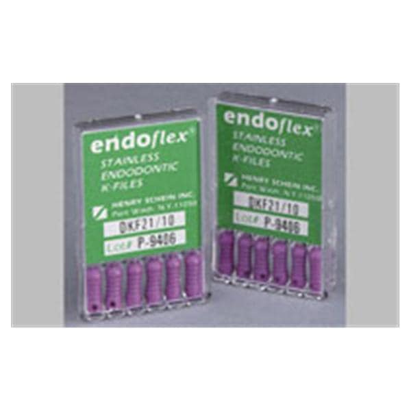 Endoflex Hand Hedstrom Files 25 mm Size 10 Stainless Steel Purple 6/Bx, 22 BX/CA