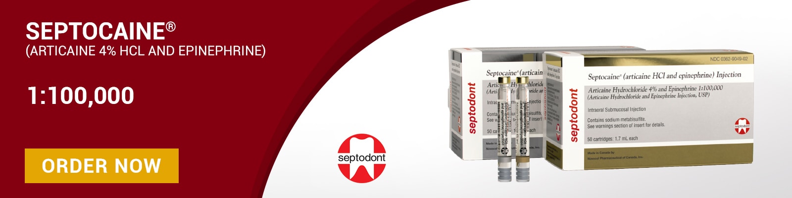 Septocaine 1:100,000 Product Image