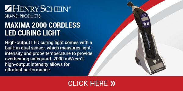 Maxima 2000 Cordless LED Curing Light - Henry Schein Brand