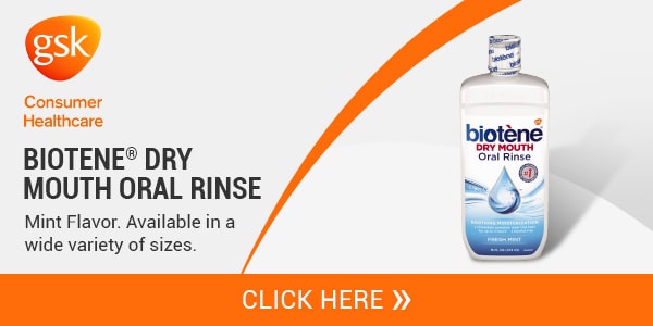 Blue & White Oral Rinse Bottle