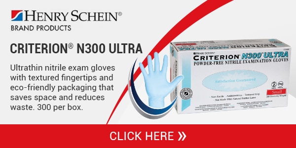 Henry Schein Brand CRITERION® N300 ULTRA Disposable Nitrile Exam Glove