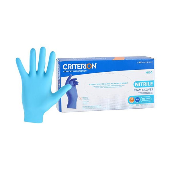 Criterion Nitrile Exam Gloves X-Small Blue Non-Sterile