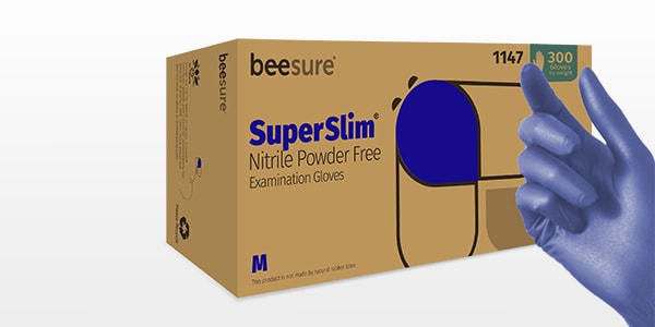 Beesure SuperSlim Nitrile Powder Free Exam Gloves - Henry Schein Medical